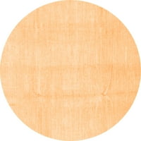 Агли Компания Вътрешен Кръг Плътен Оранжев Модерна Зона Килими, 3 ' Кръг