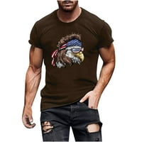 Ауфмер летни ризи За Мъже клирънс нова мода случайни Мъжка тениска Печат Спортни тениска ръкав обло деколте блузи и ризи
