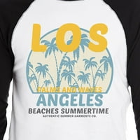 Лос Анджелис Плажове Лятото Мъжки Реколта Дизайн Бейзбол Риза
