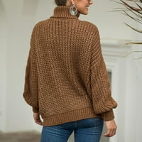 Ketyyh-chn пуловери жени солиден пуловер есен зими жени с дълъг ръкав плетен пуловер b, m