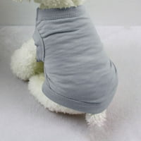 Модно домашно облекло кучешка котка сладък удобна жилетка върхове малки кученца риза качулки за куче домашен любимец сив x-голям